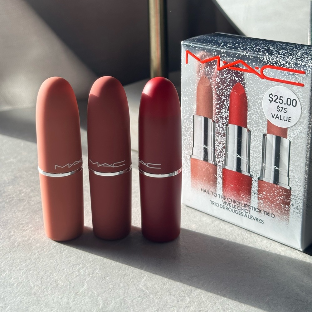 Mac Cosmetics Hail to the Chic Mini Lipstick Trio | Holiday Exclusive | New!